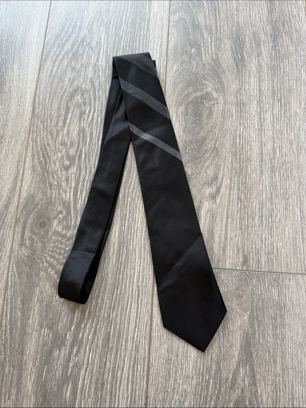 Apt. 9 - Black 100% Silk Tie